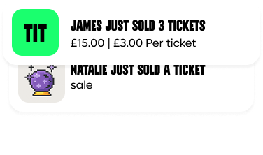 Network sales notifications